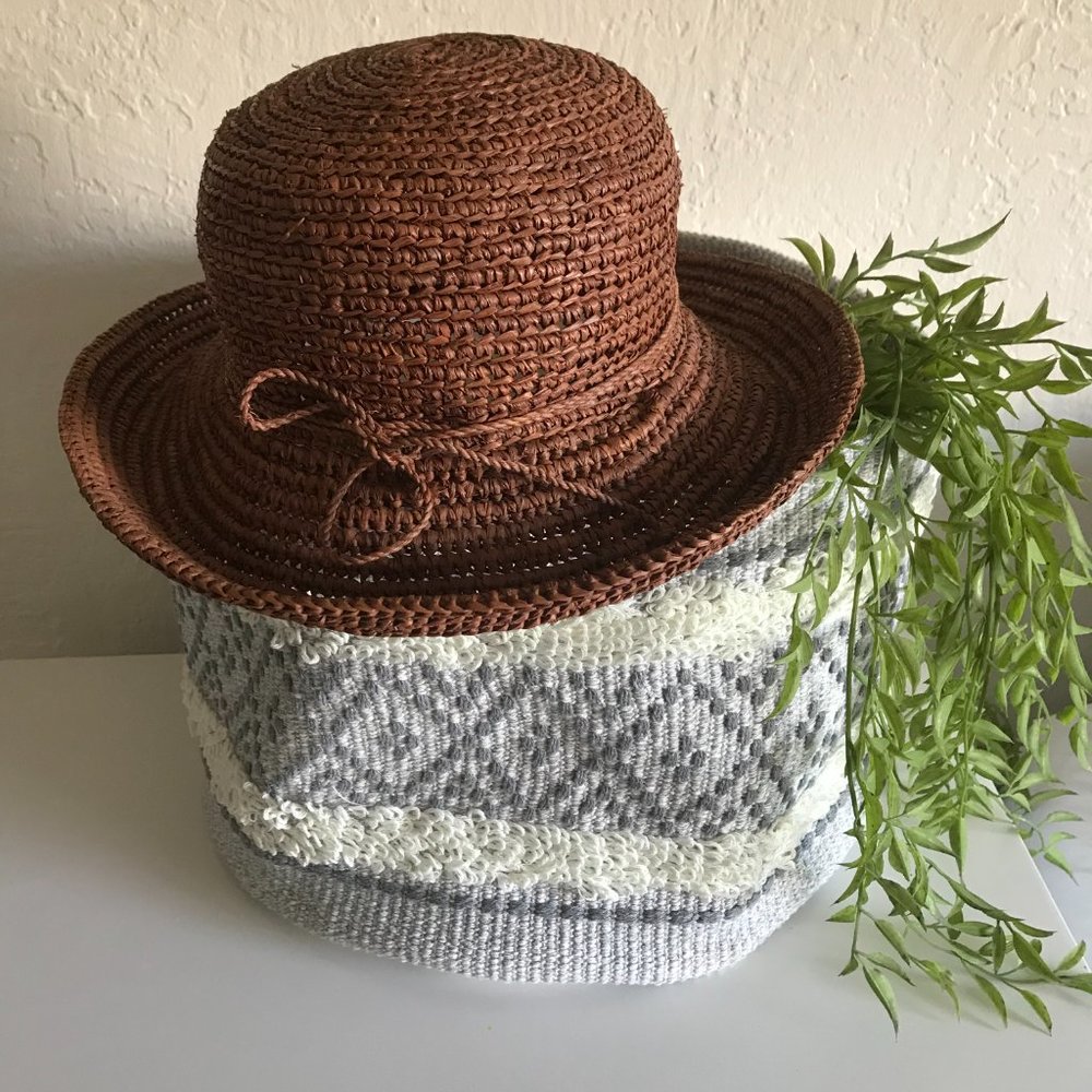Gorgeous Ladies Raffia Hat. Made in Madagascar.
